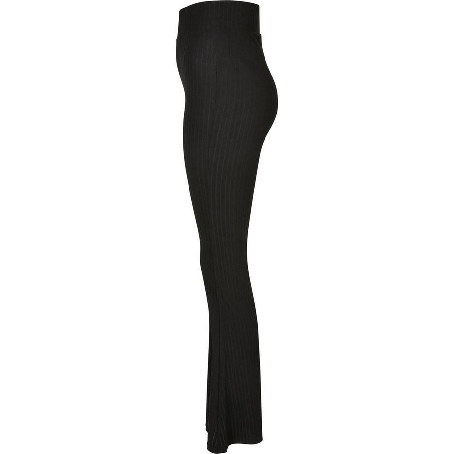 URBAN CLASSICS Ausgestellte gerippte High Waist Leggings  