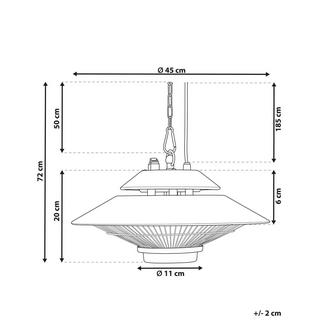 Beliani  Riscaldatore da esterno en Alluminio MERAPI 