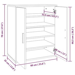 VidaXL Armoire à chaussures bois d'ingénierie  