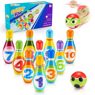 Jeu de bowling 12 pièces, jouets de lancer de canettes, jeux d'enfants, jeux éducatifs