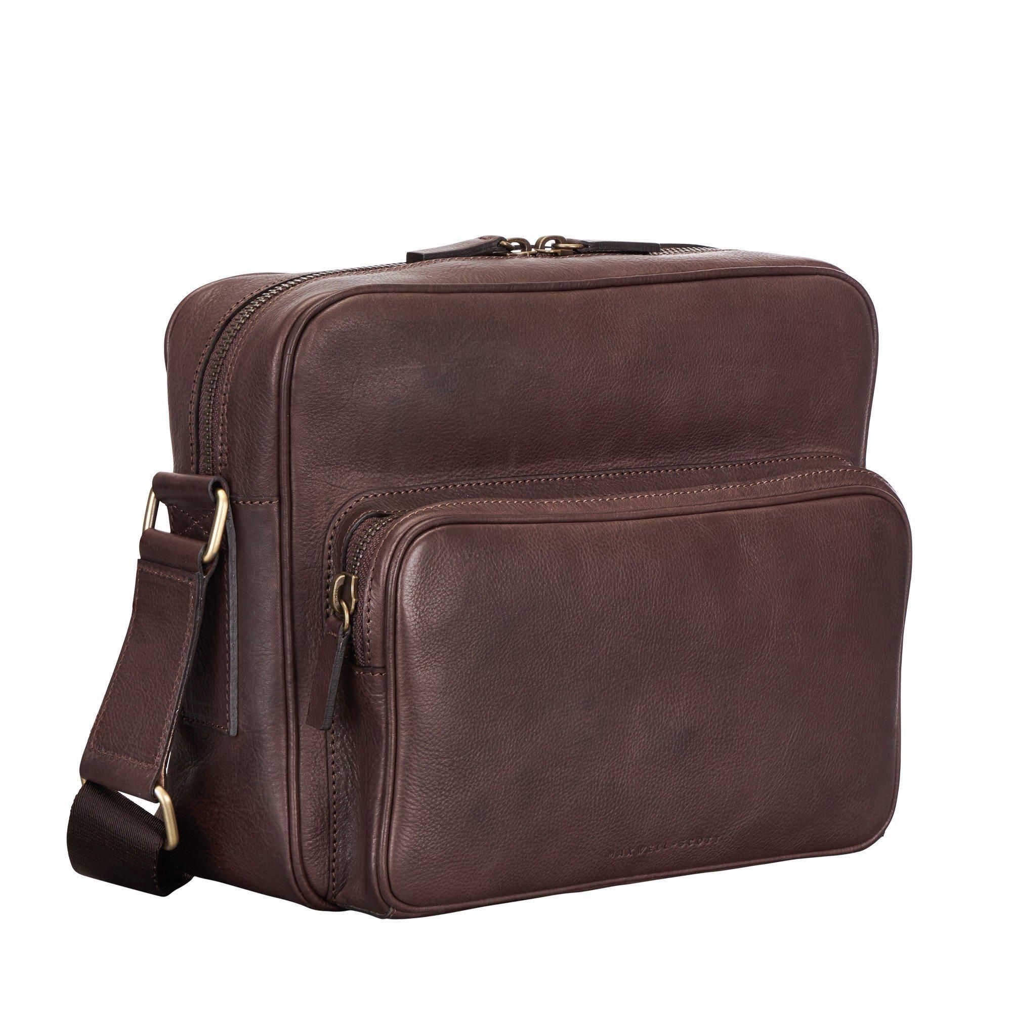 Maxwell Scott  SantinoM - weiche  Leder Messenger Tasche 