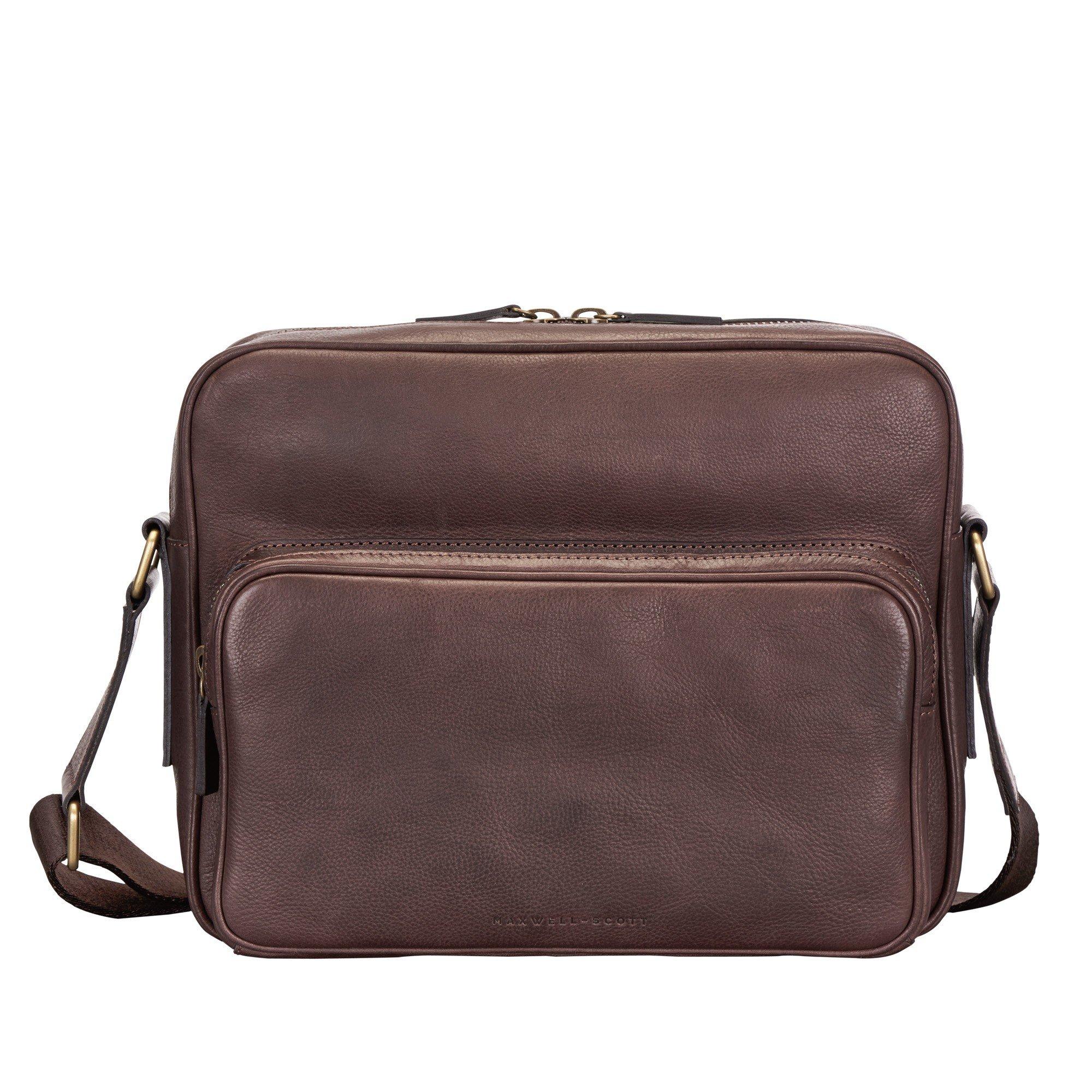 Image of Santinom - Weiche Leder Messenger Tasche Unisex Braun ONE SIZE