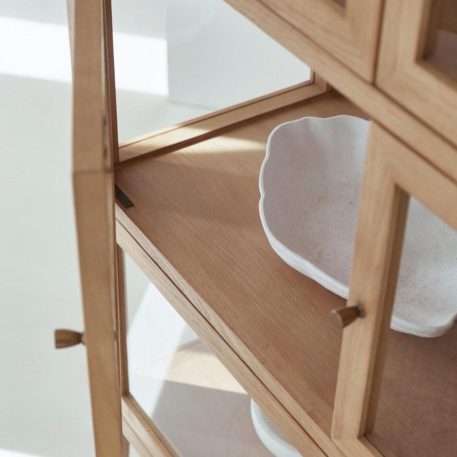 Tikamoon Vetrinetta ampia in legno di quercia Tana  