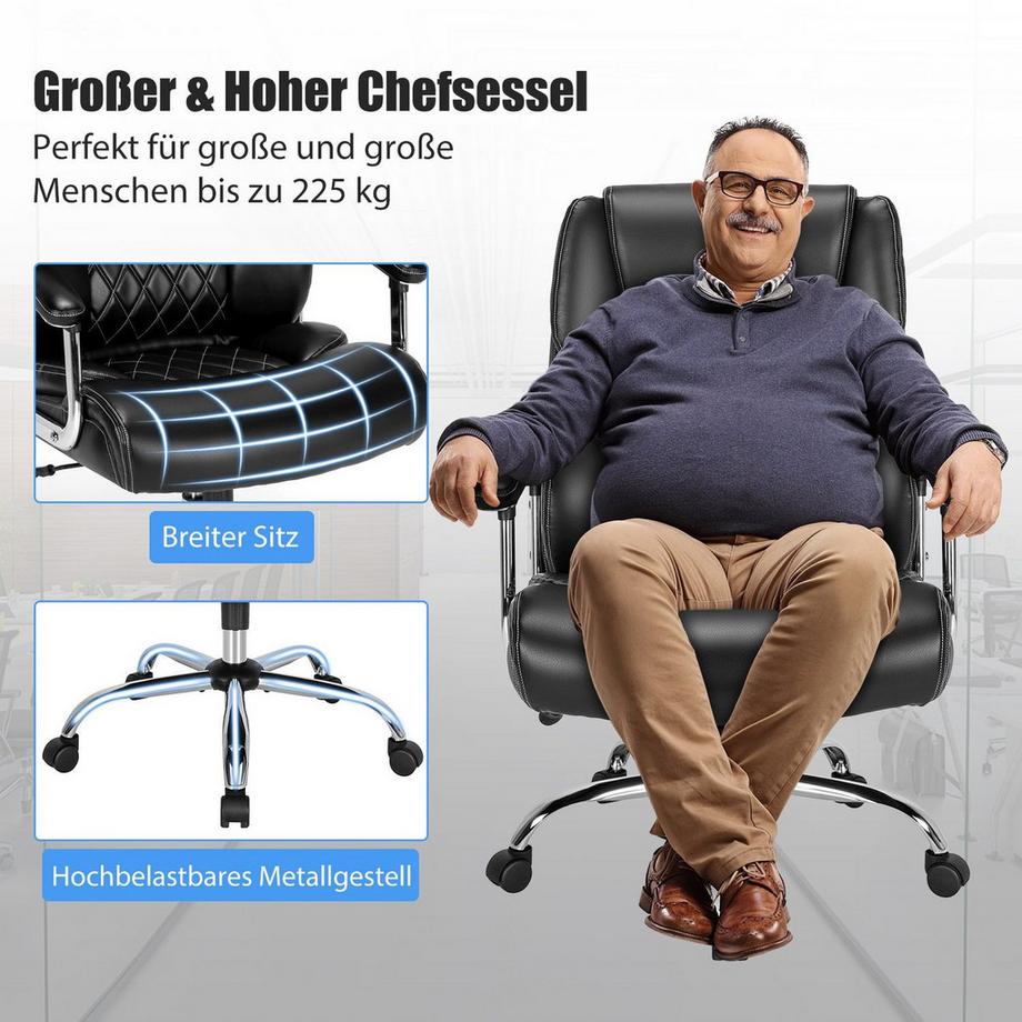 Northix Chaise de bureau ergonomique, capacité de charge de 225 kg  
