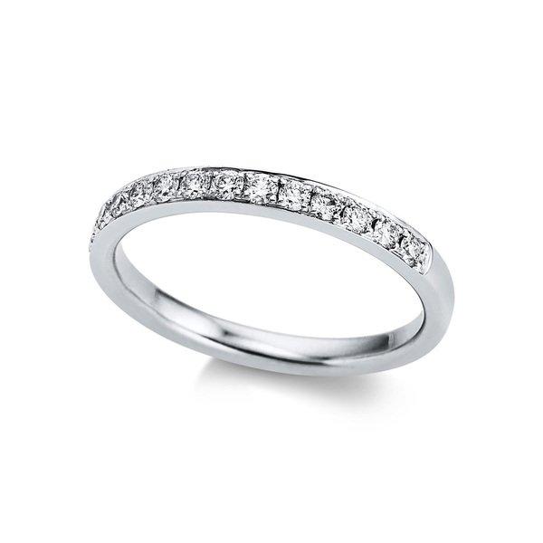 Image of Mémoire-ring 750/18k Weissgold Diamant 0.29ct. Damen Silber 54