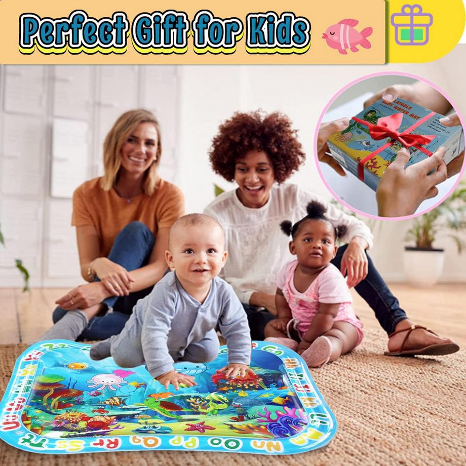 Activity-board Wassermatte Babyspielzeug, Aufblasbare Wassermatte für Babys, Sensory tummy time mat  