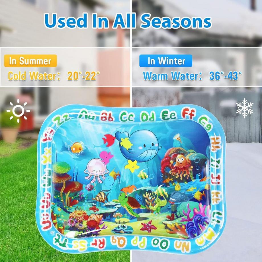 Activity-board Wassermatte Babyspielzeug, Aufblasbare Wassermatte für Babys, Sensory tummy time mat  