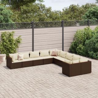 VidaXL set salotto da giardino Polirattan  