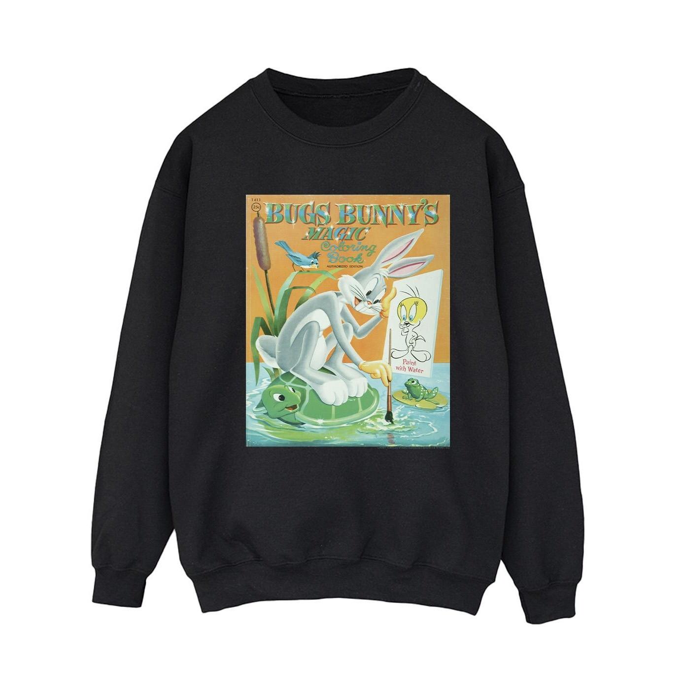 Image of Bugs Bunny Colouring Book Sweatshirt Damen Schwarz L