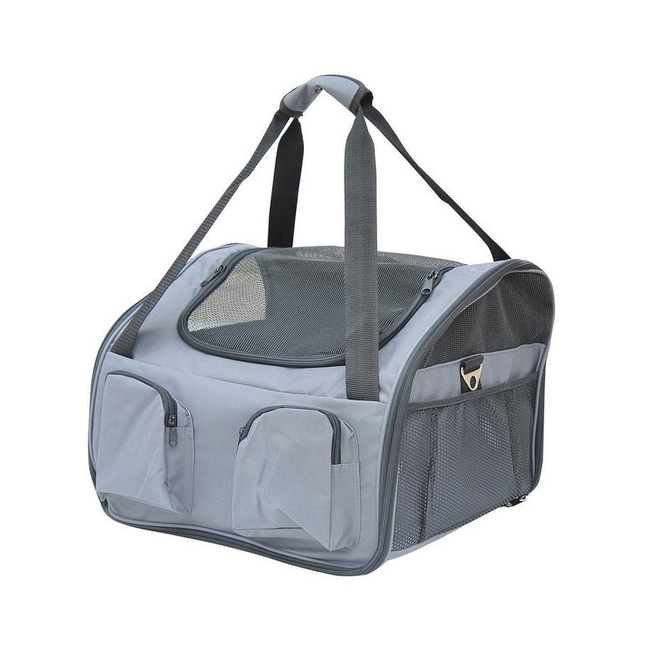 Northio  Caisse Pour Chien Boîte De Transport Pour Voiture Sac De Transport Oxford Gris 41X34X30Cm 