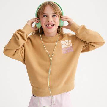 Sweatshirt mit Rundhals und Message