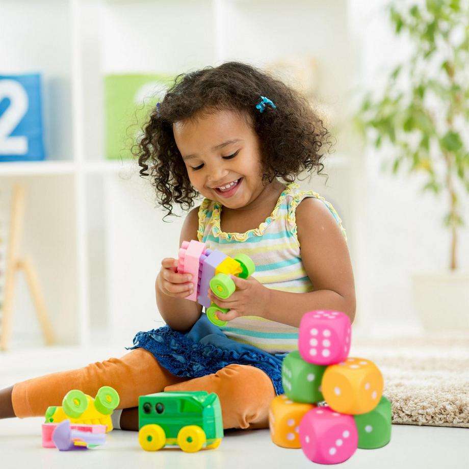 Northix  Lot de 6 dés en mousse 