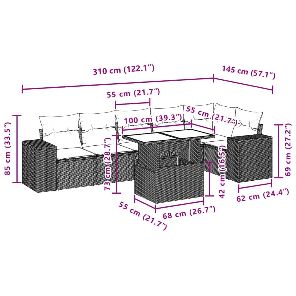 VidaXL Ensemble de canapés de jardin rotin synthétique  