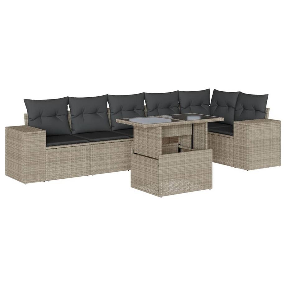 set divano da giardino Polirattan