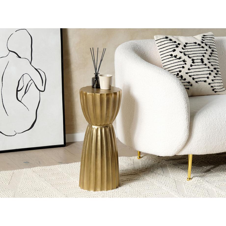 Beliani Beistelltisch aus Aluminium  OUYEN  