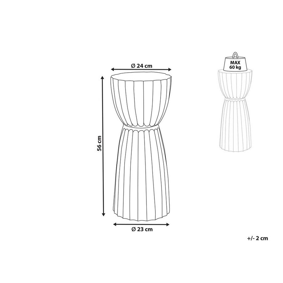 Beliani Beistelltisch aus Aluminium  OUYEN  