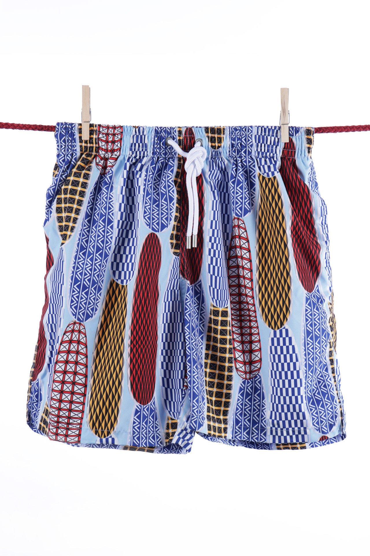 Image of Badeshorts Für Surfbretter - Ibiza-modell Herren Blau XL