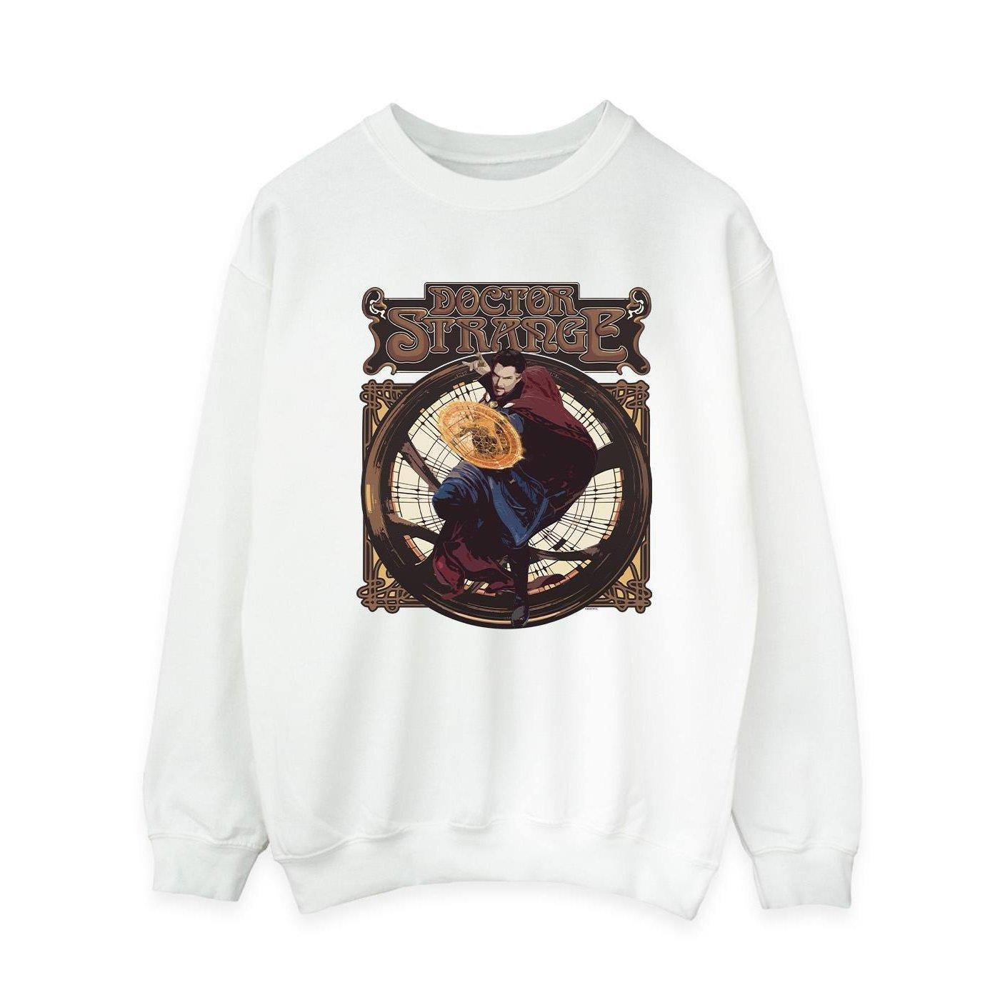 Image of Doctor Strange Circle Sweatshirt Damen Weiss S