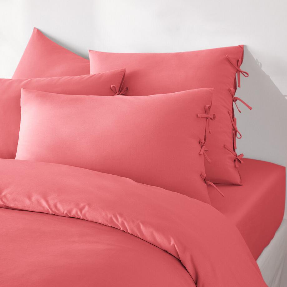 La Redoute Intérieurs Taie d'oreiller unie à nouettes en coton  