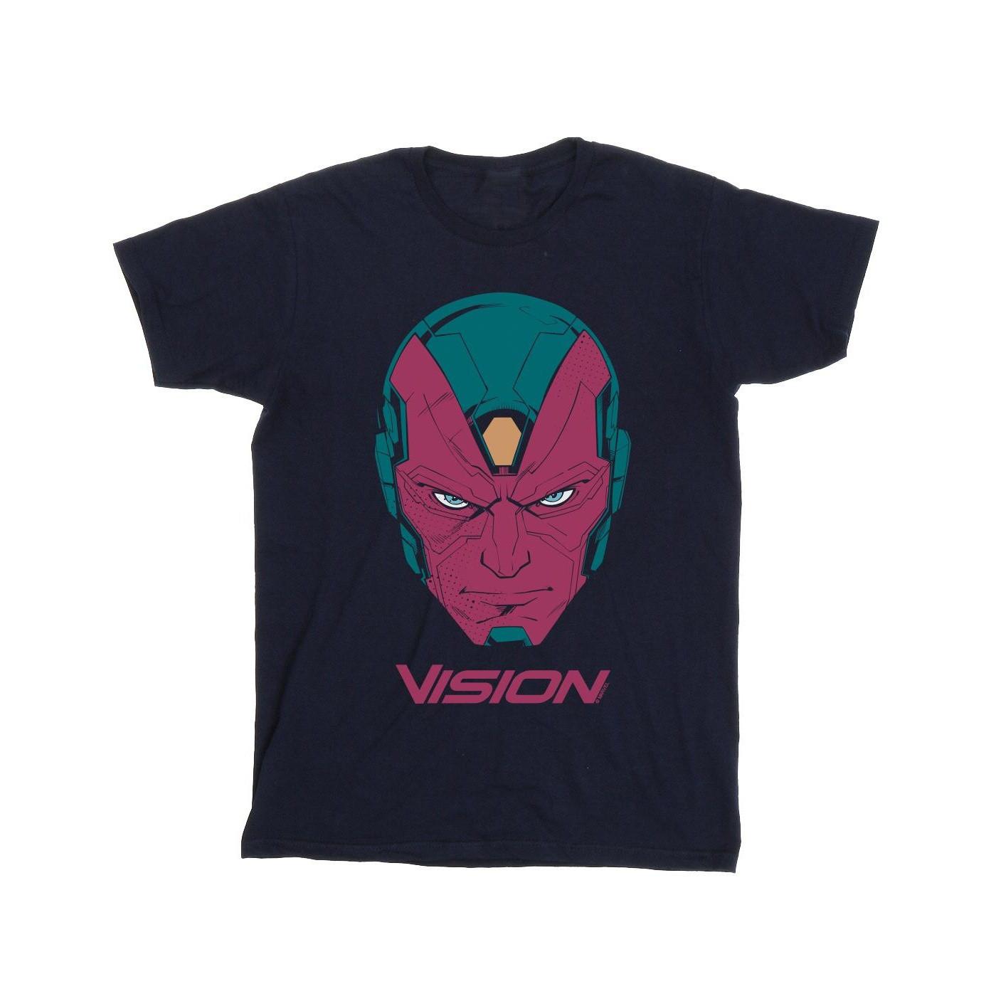 Image of Avengers Vision Head Tshirt Damen Marine 5XL