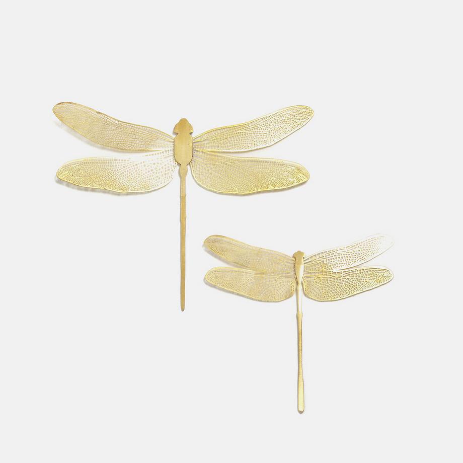 Lot de 2 libellules décoratives