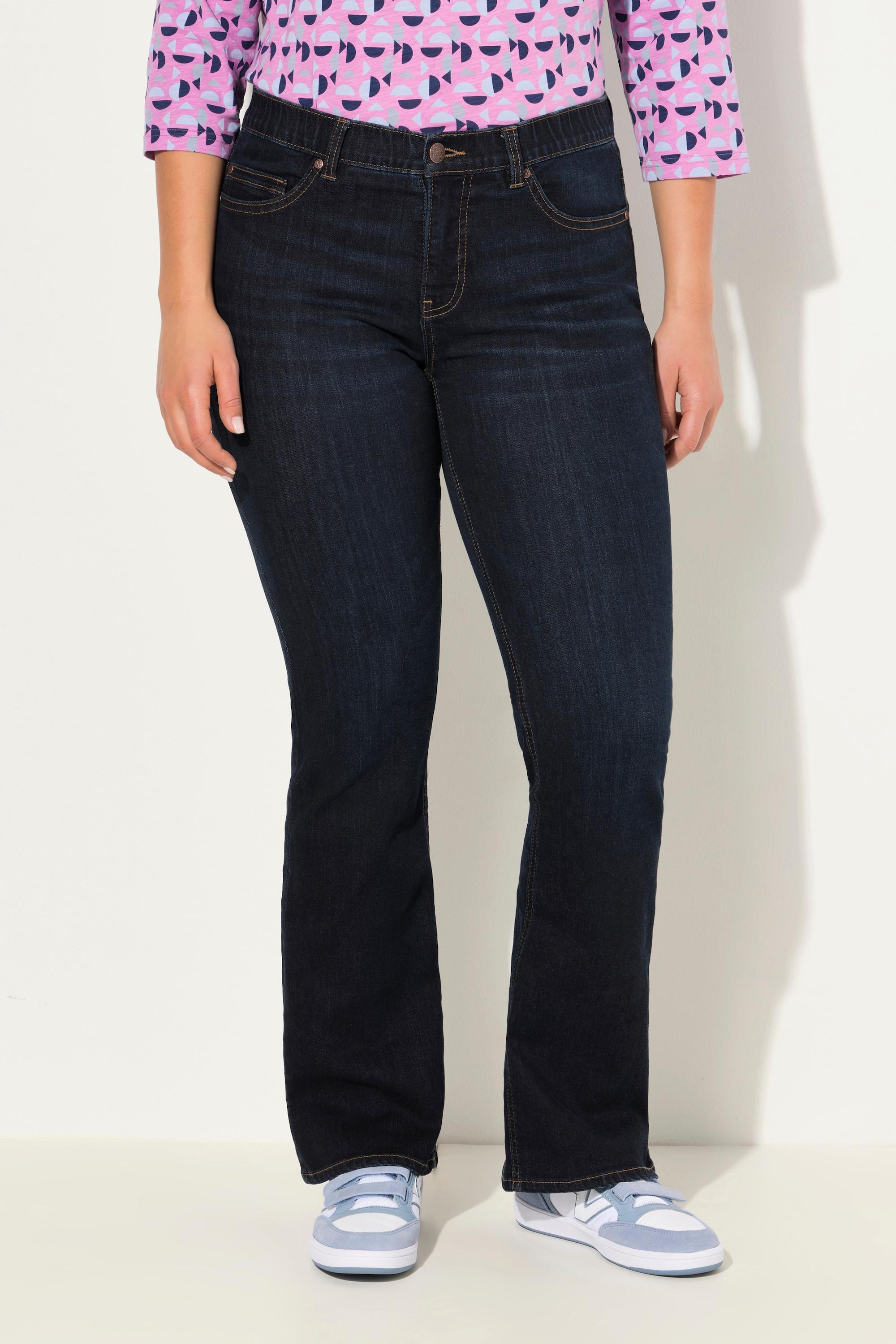 Ulla Popken  Jean Marie Bootcut, coupe 5 poches, jambe large 