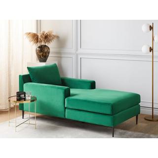 Beliani Chaise longue en Velours Moderne GUERET  