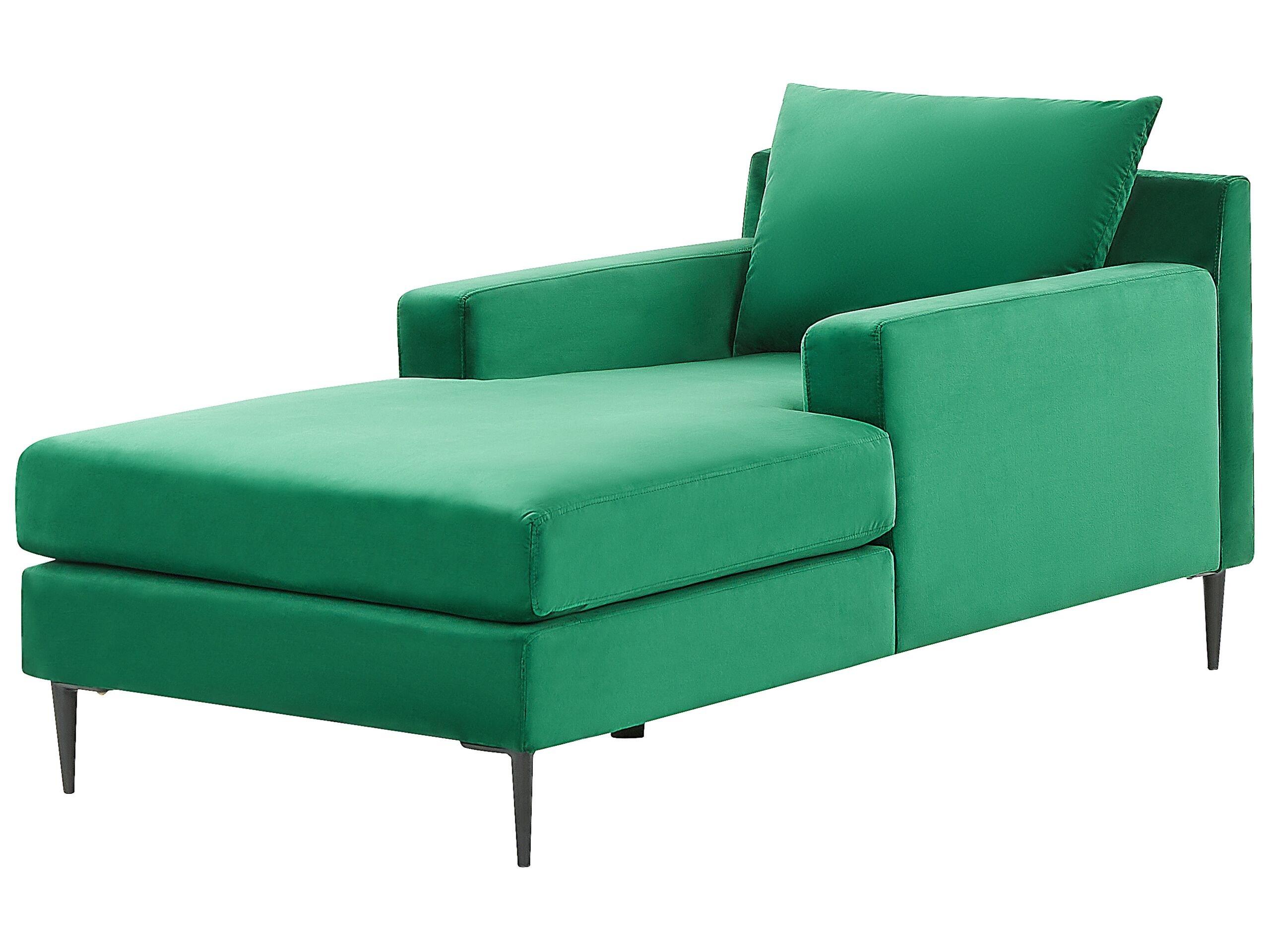 Beliani Chaiselongue aus Samtstoff Modern GUERET  