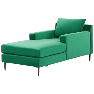 Beliani Chaiselongue aus Samtstoff Modern GUERET  