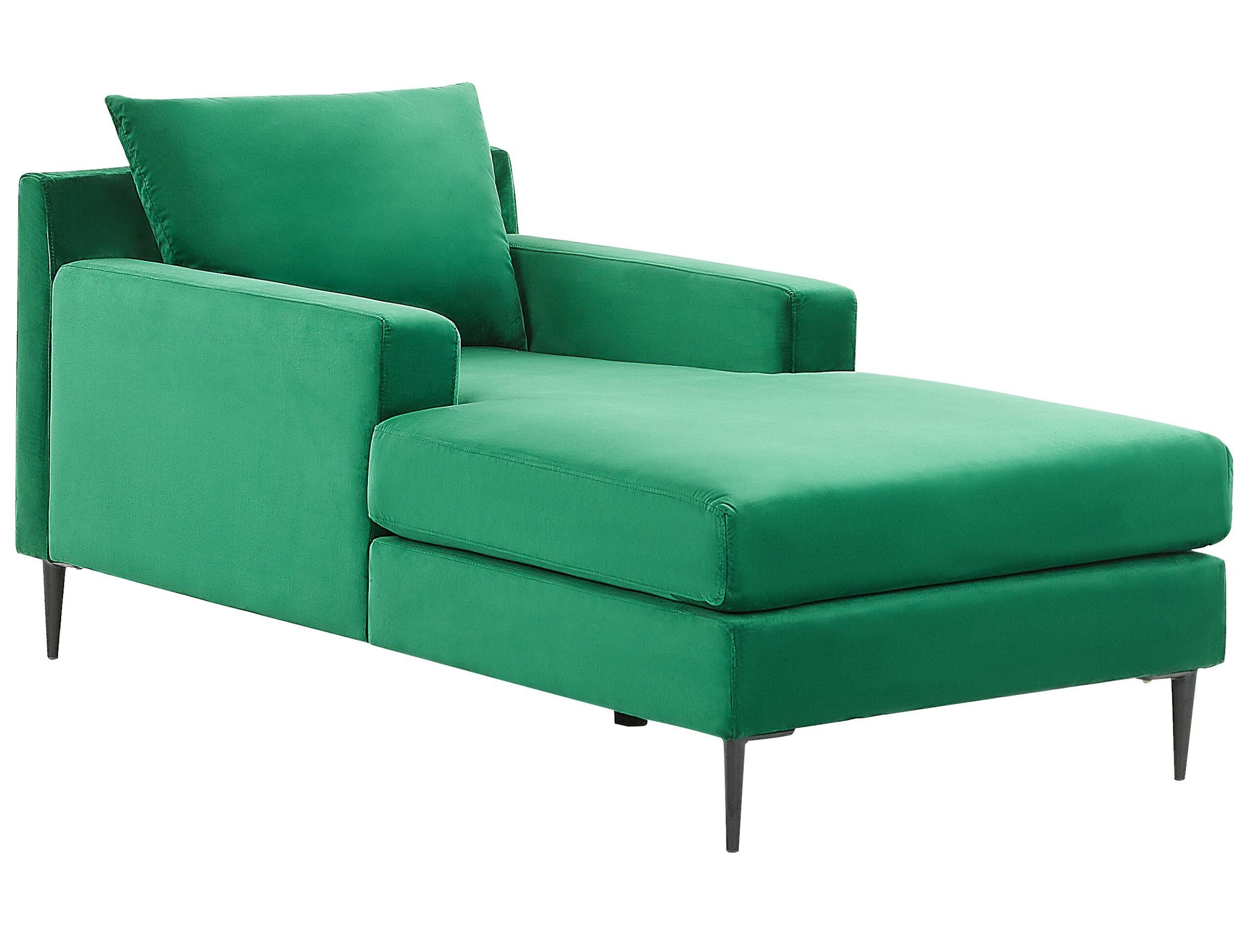 Beliani Chaiselongue aus Samtstoff Modern GUERET  