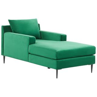 Beliani Chaiselongue aus Samtstoff Modern GUERET  