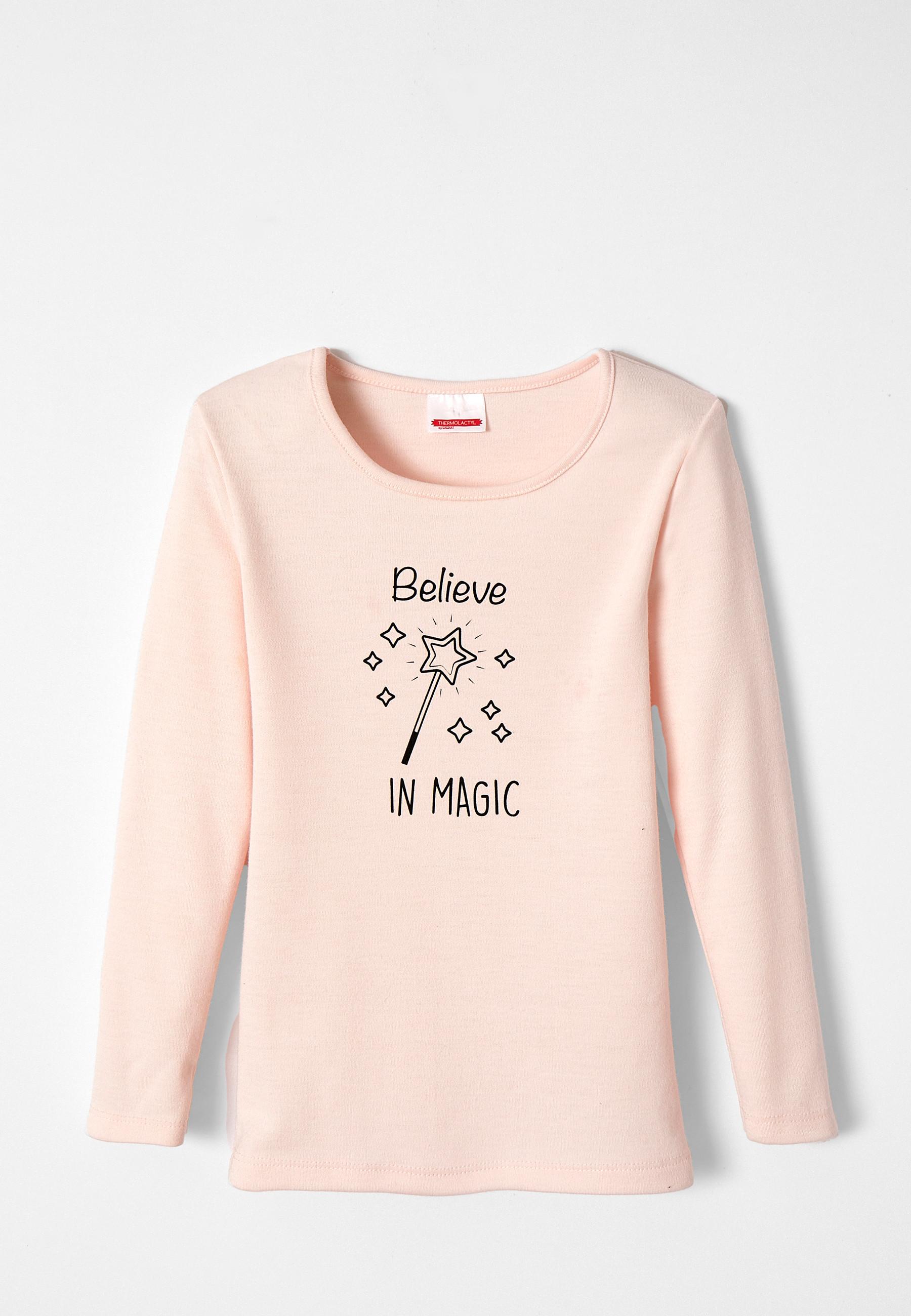 Damart  Tee-shirt fille Believe in magic (Crois en la magie). 