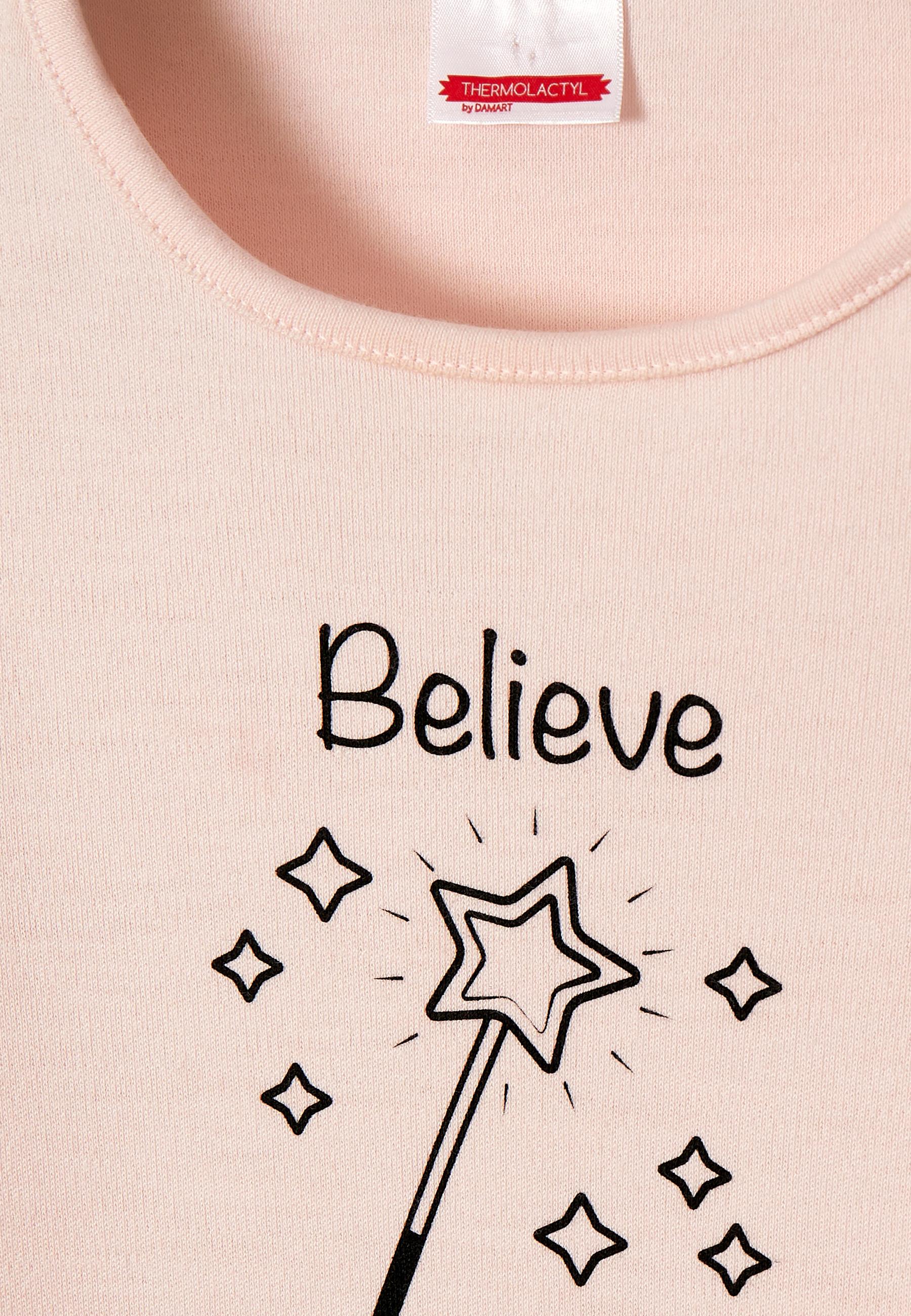 Damart  Tee-shirt fille Believe in magic (Crois en la magie). 