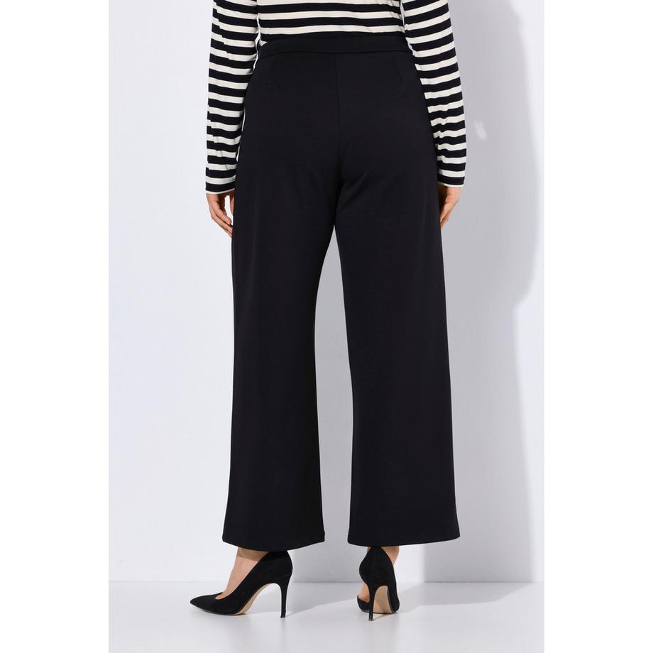 Ulla Popken Hose Mary Weites Gerades Bein Elastikbund  