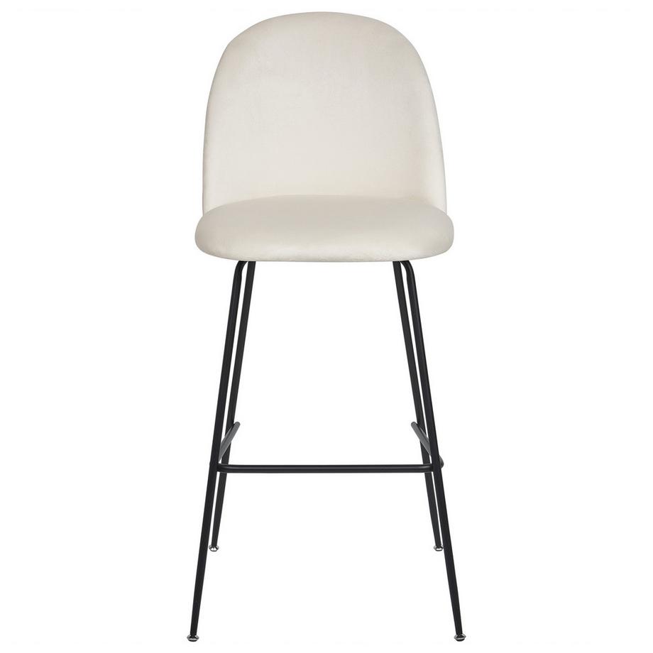 Beliani Lot de 2 chaises de bar en Velours  ARCOLA  