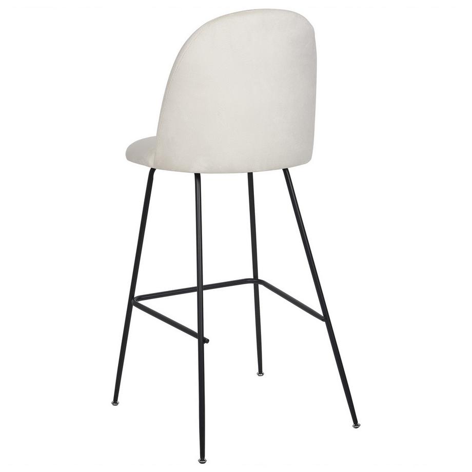 Beliani Lot de 2 chaises de bar en Velours  ARCOLA  