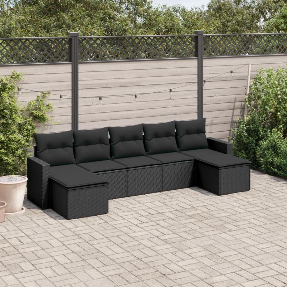 VidaXL Ensemble de canapés de jardin rotin synthétique  