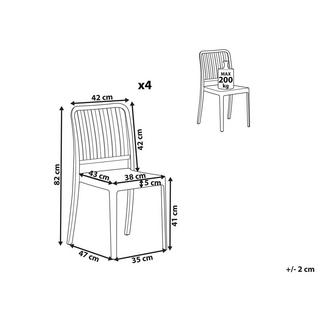 Beliani Set di 4 sedie en Materiale sintetico Moderno SERSALE  