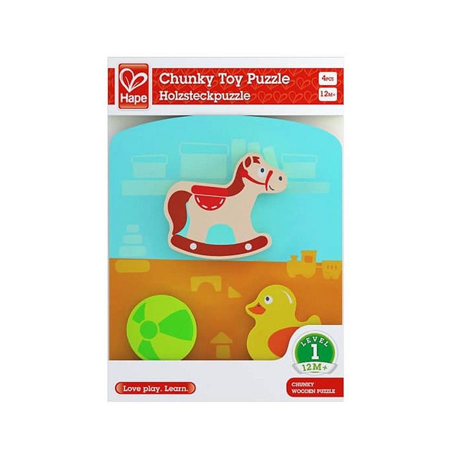 Hape  Puzzle Holzsteckpuzzle Spielzimmer (4Teile) 