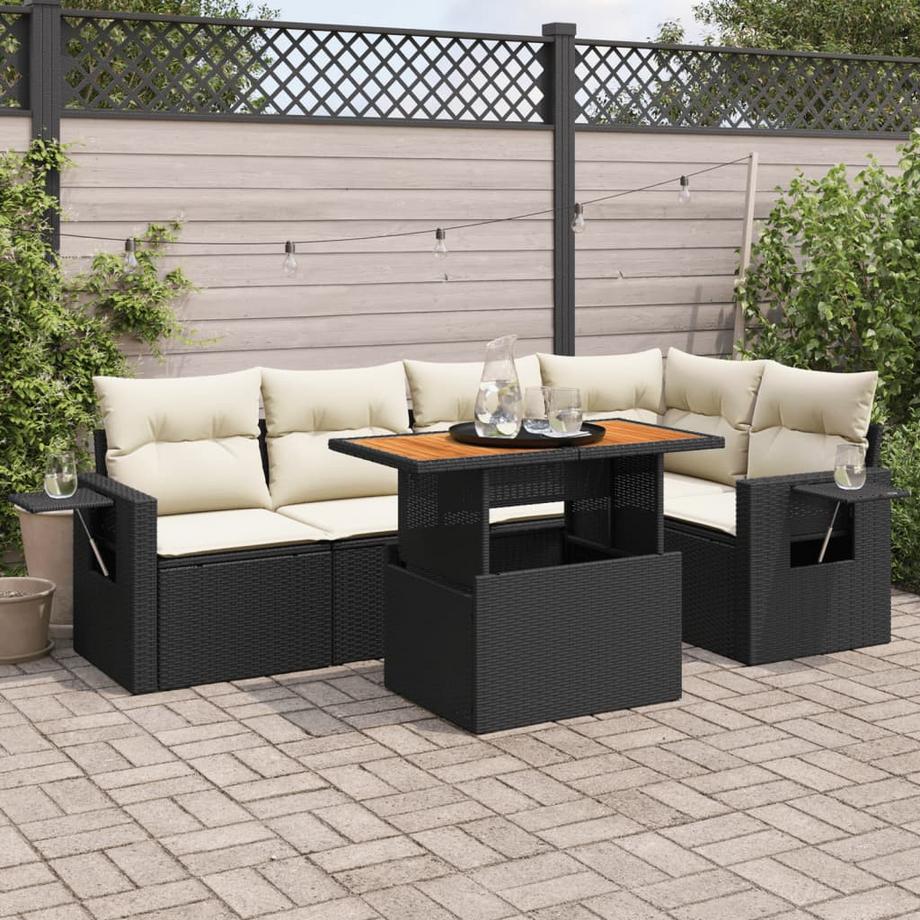 VidaXL Ensemble de canapés de jardin rotin synthétique  