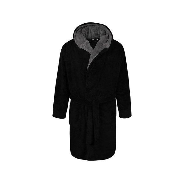 Image of Newquay Morgenmantel, Mit Kapuze Unisex Schwarz 6XL