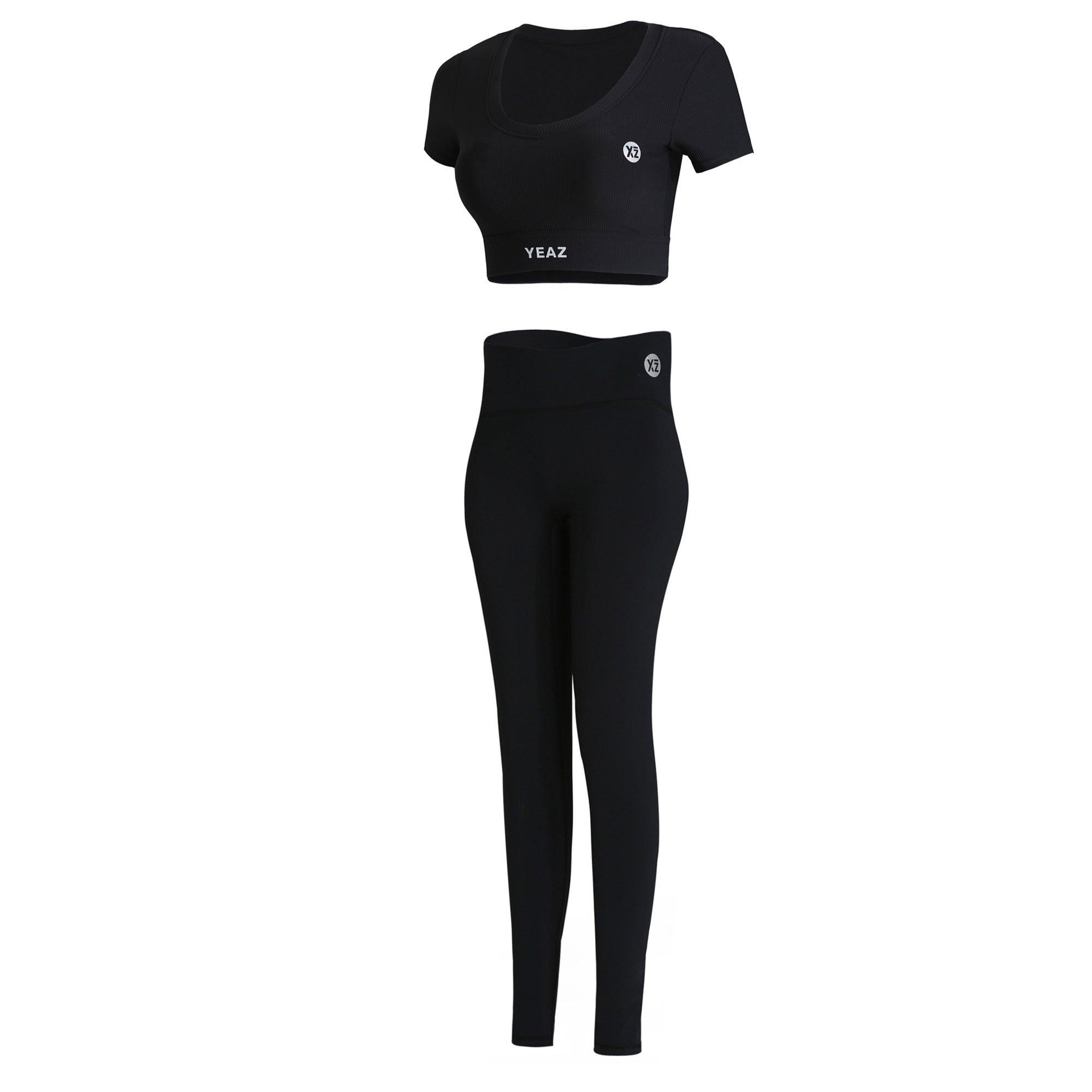 Image of Club Level Set Top + Leggings - Black Magic Unisex Schwarz M