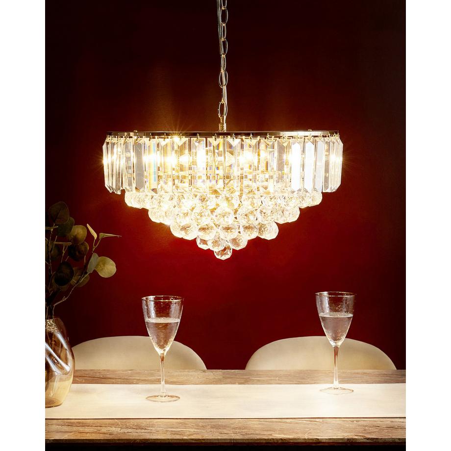 Beliani Lampadario en Cristallo Glamour ACHEIRO L  