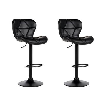 Set di 2 sedie alte en Pelle sintetica Retrò VALETTA