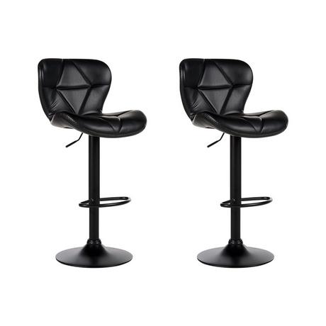 Beliani Set di 2 sedie alte en Pelle sintetica Retrò VALETTA  