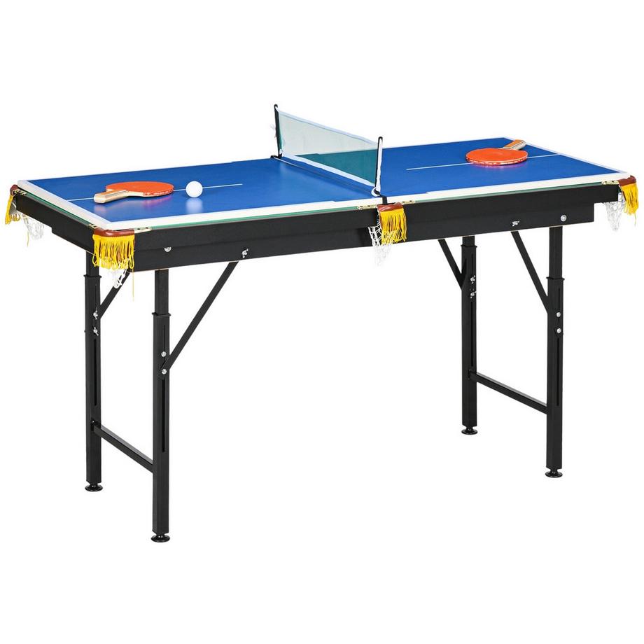 Northio  Multigame Spieletisch 2In1 Multifunktionstisch Tischtennis Billard Zubehör Kinder Jugendliche Erwachsene Stahl 140X63X60-80Cm Grün 