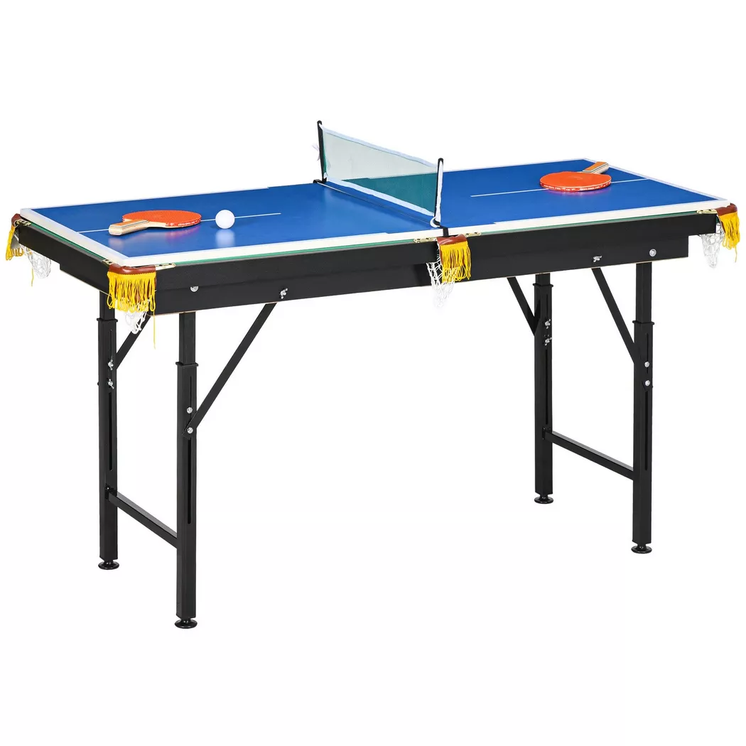 Northio - Multigame Spieletisch 2In1 Multifunktionstisch Tischtennis Billard Zubehör Kinder Jugendliche Erwachsene Stahl 140X63X60-80Cm Grün, One Size