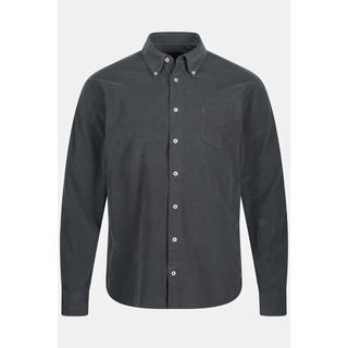 JP1880  Chemise en velours côtelé. Manches longues et col à pointes boutonnées. Coupe Modern Fit. Jusqu'au 8 XL. 