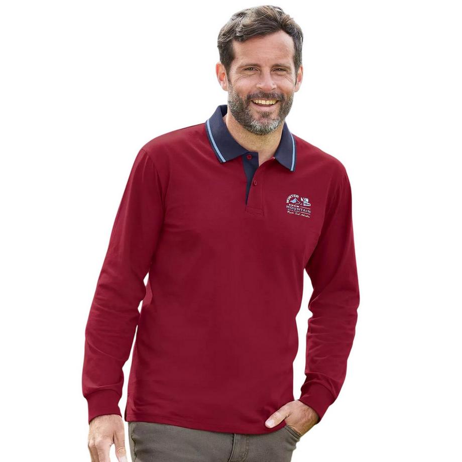 Atlas For Men  Maglietta Polo Manica Lunga Misura  (Confezione da due) 