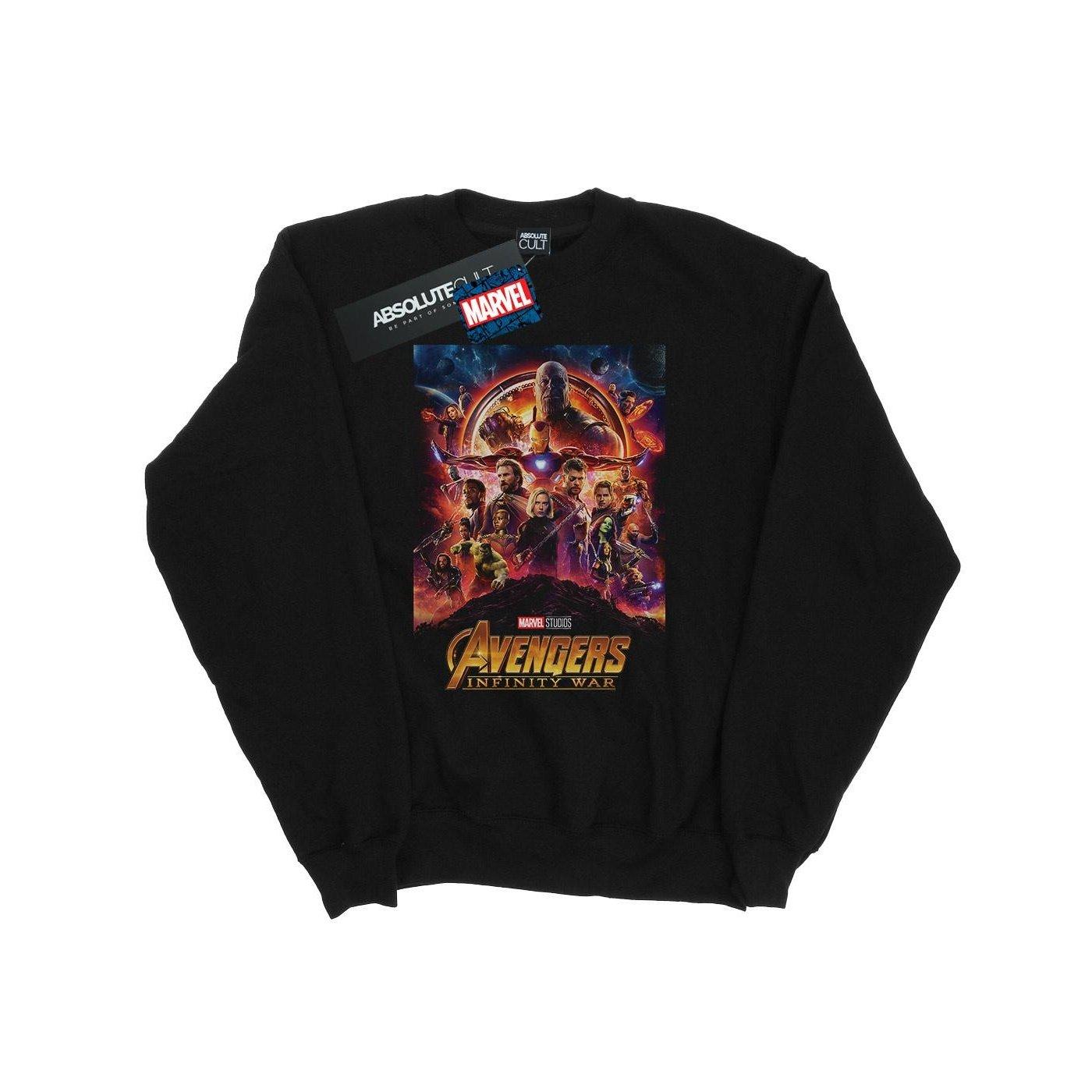 Image of Avengers Infinity War Poster Sweatshirt Mädchen Schwarz 140/146